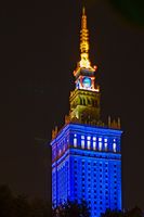 Warschau - Dom Kultury bei Nacht